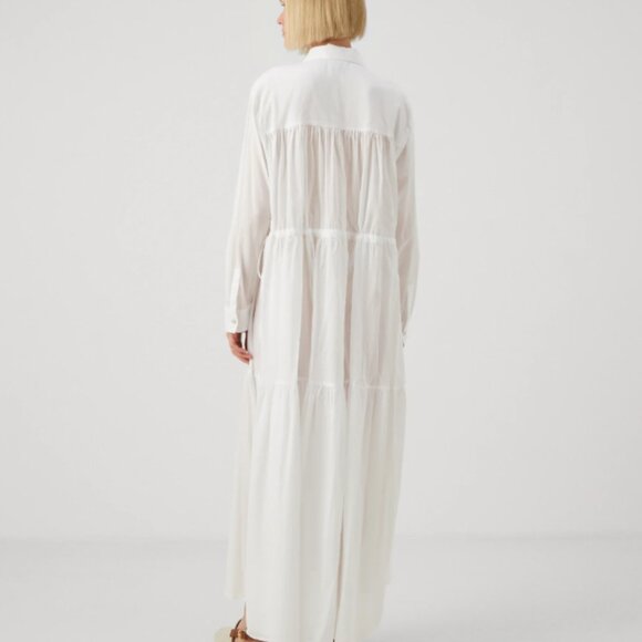NWT Pinko Dolce Vita Maxi Shirt Dress in white - Picture 3 of 16